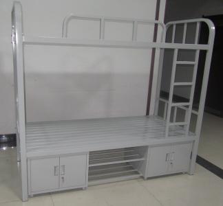 鐵床板上下床帶兩箱子兩鞋架